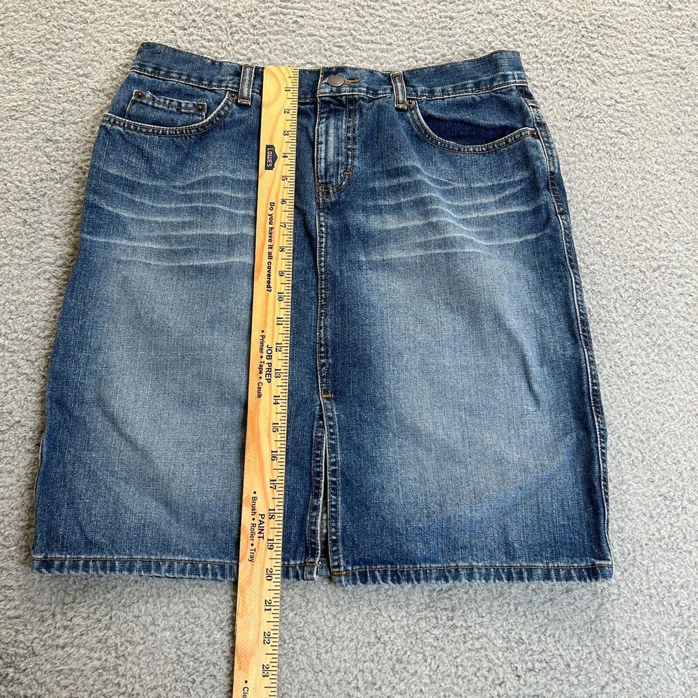 American Eagle Outfitters Skirt Size 10 Denim Front Slit 5 Pocket Mini - Picture 4 of 9
